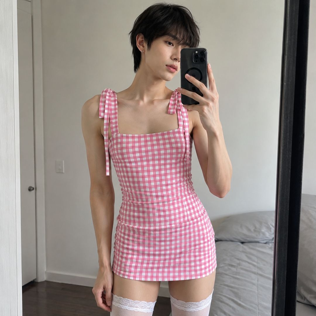 Sweetheart Tie-Strap Mini Dress