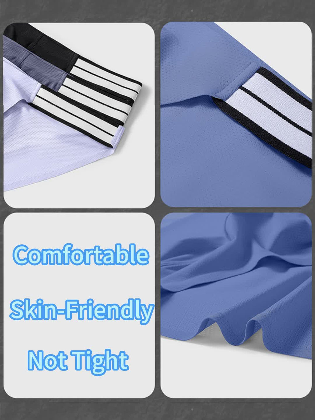 3 Pack Men’s Breathable Ice-Touch Athletic Briefs