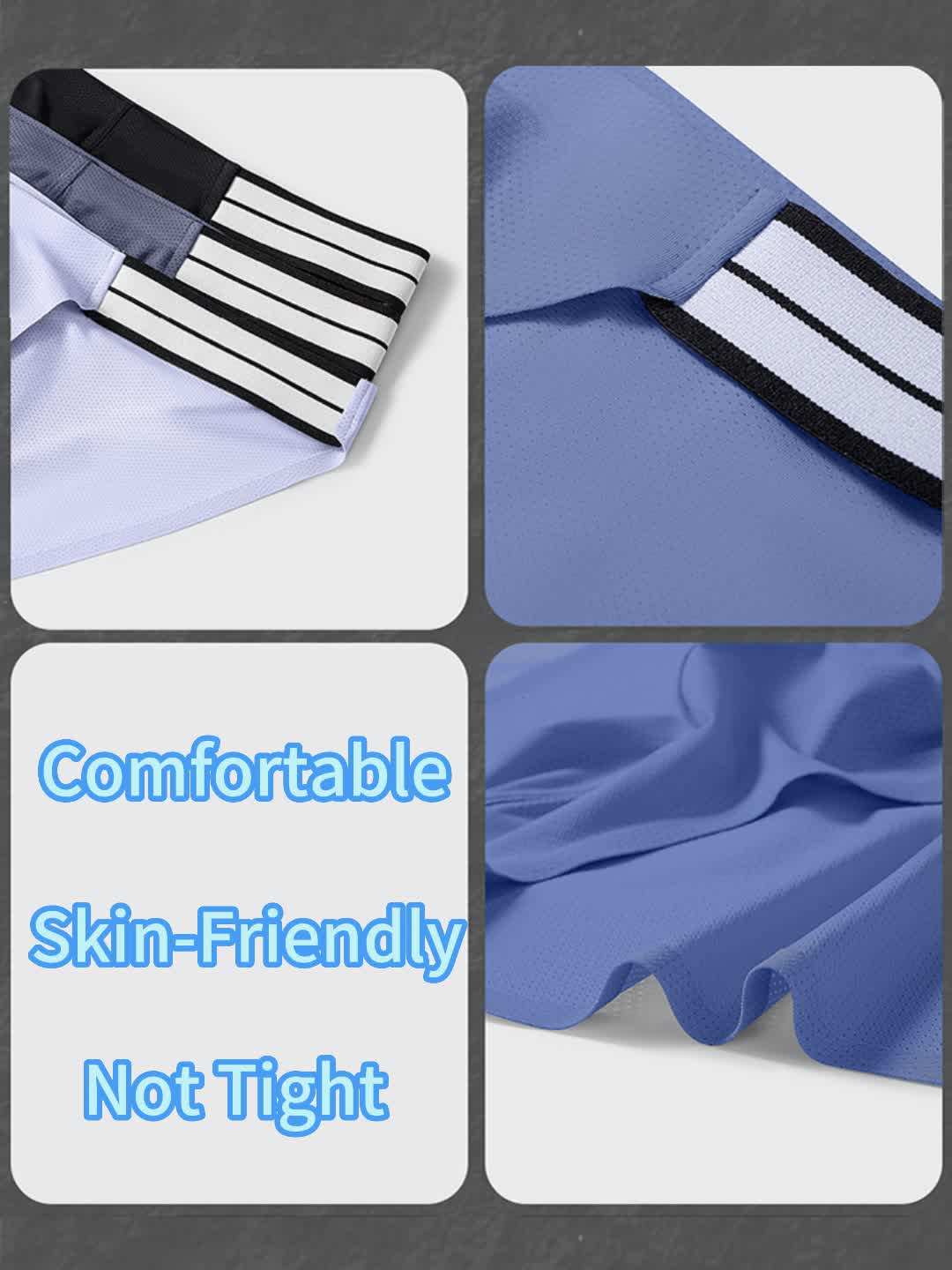 3 Pack Men’s Breathable Ice-Touch Athletic Briefs