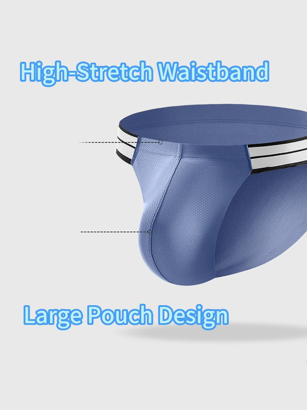 3 Pack Men’s Breathable Ice-Touch Athletic Briefs