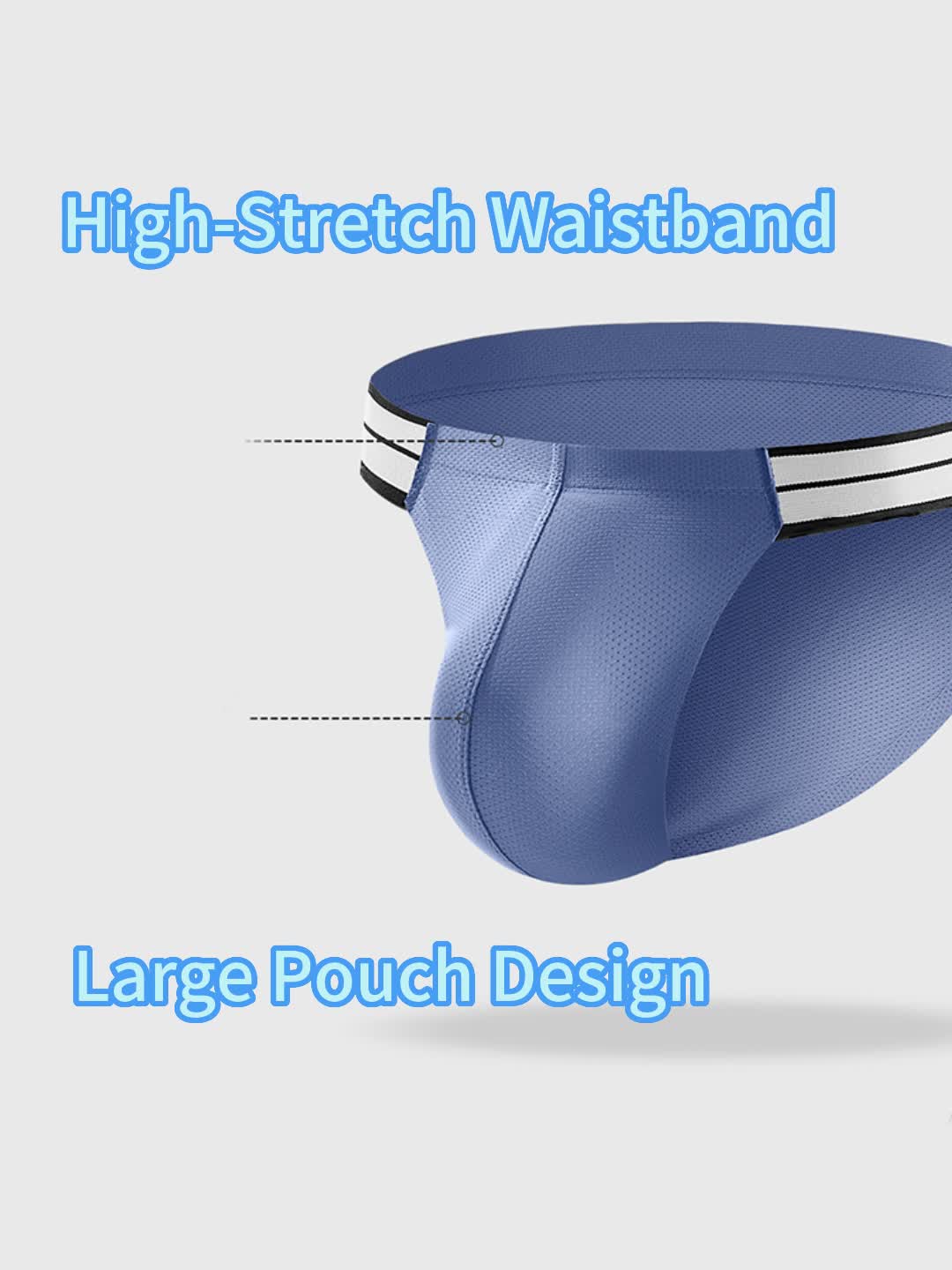 3 Pack Men’s Breathable Ice-Touch Athletic Briefs