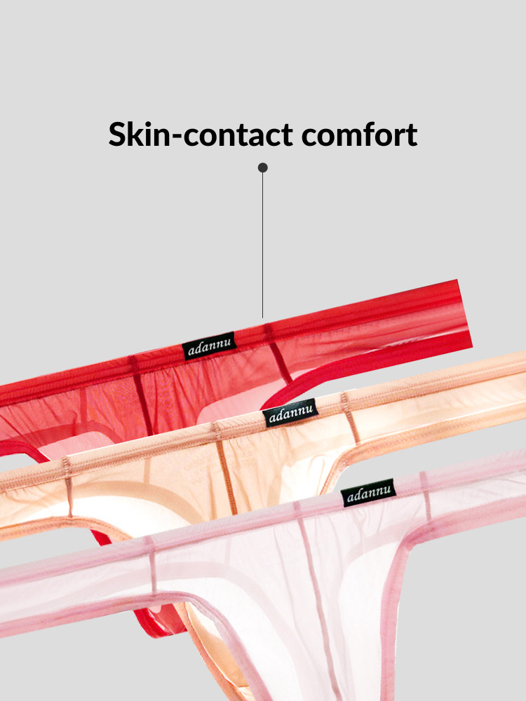 2 Pack Men's Sexy Semi-Transparent Thong