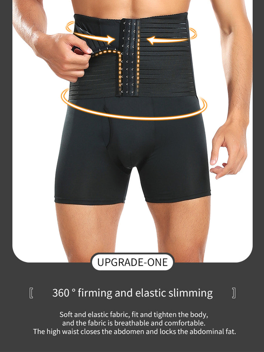 Men's Tummy Control Boxer Briefs with Open Fly