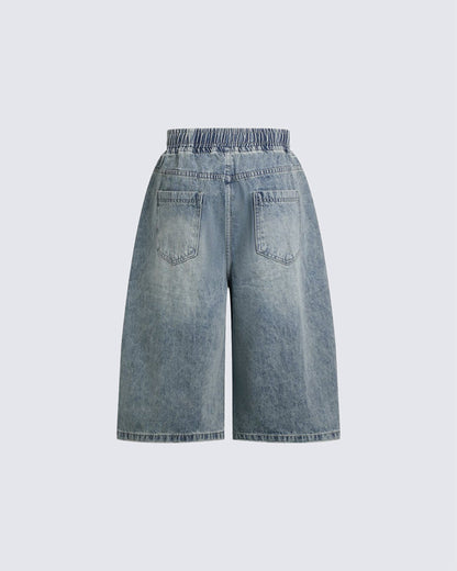 KIIKIO High Street Cloud Deconstructed Cropped Jeans