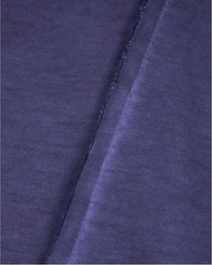 Vertical Raw Seam Washed Crew Neck T-shirt