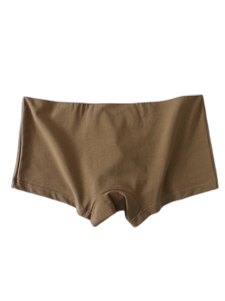 3 Pack Men's Elephant Trunk Separate Cotton Sexy Mid-Rise Solid Color Trunks