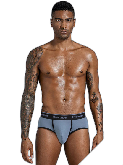 FreeLonger Men's Microfiber Covered Silky Touch Briefs