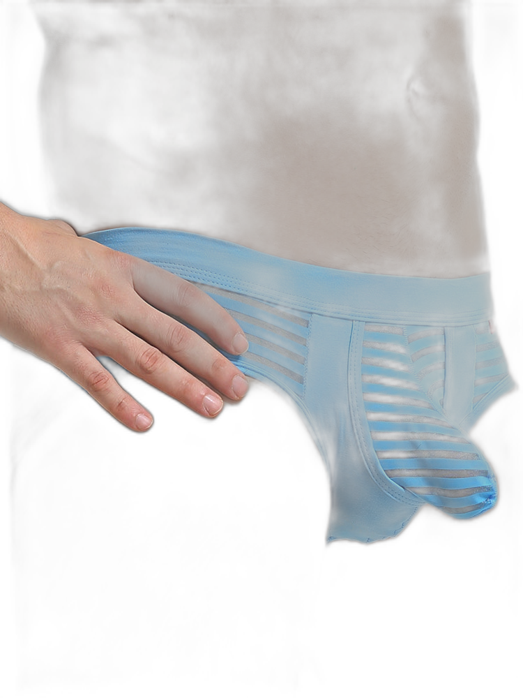 Men’s Sexy Striped Hollow Jockstrap With Separate Pouch