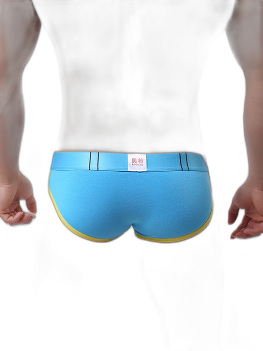 Zipper Belt Printed Cotton Pouch Briefs