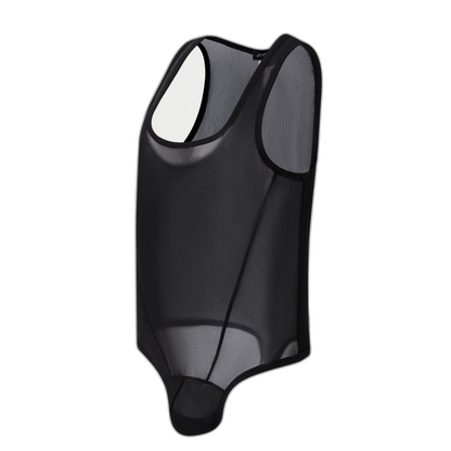 High-Cut Mesh Thong Bodysuit