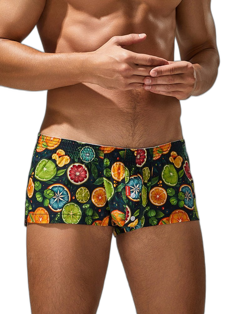 2 Pack Men's Printed Pure Cotton Trunks