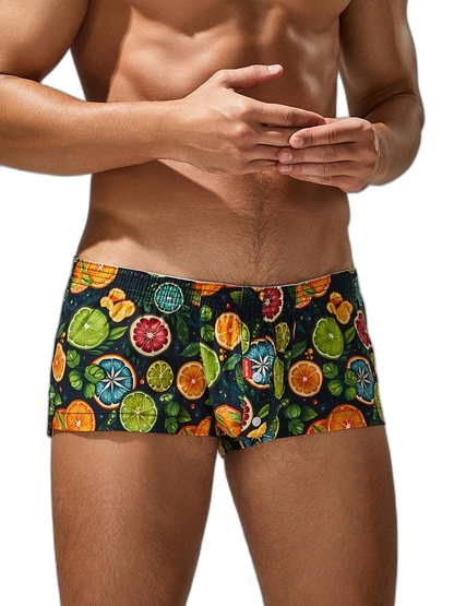 2 Pack Men's Printed Pure Cotton Trunks