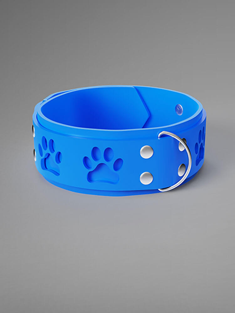 Unisex Paw Cutout Silicone Padlock Choker Collar