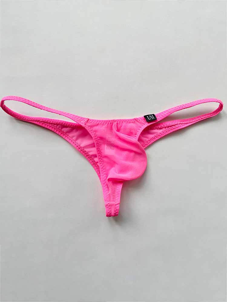 Men's Sexy Low-Rise Transparent Mesh Briefs