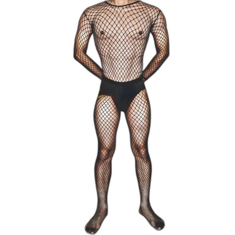 Mesh Charm Suspender One Piece Stockings