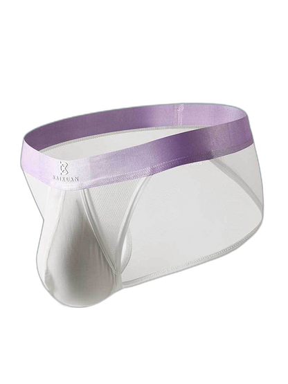 3 Pack Men's Ice Silk Breathable Mesh Low-Rise Classic Briefs