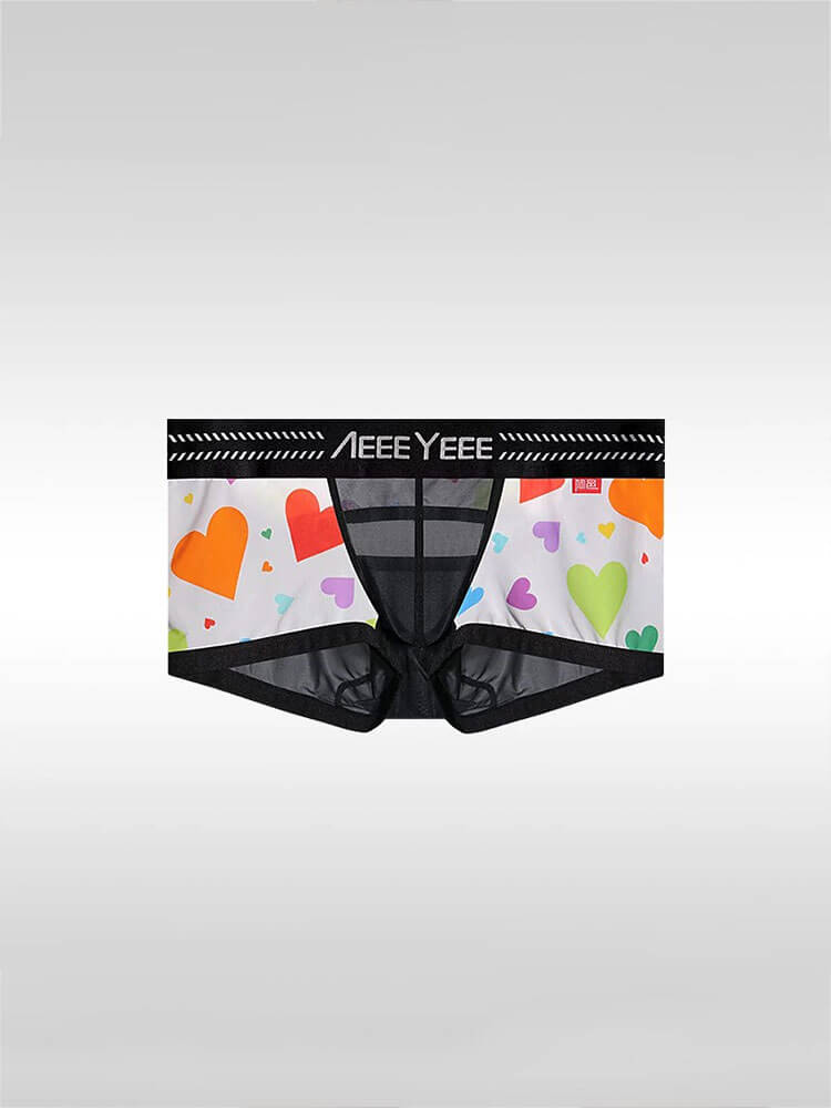 Men's Printed Ultra-Thin U-Pouch Cut-Out Trunks
