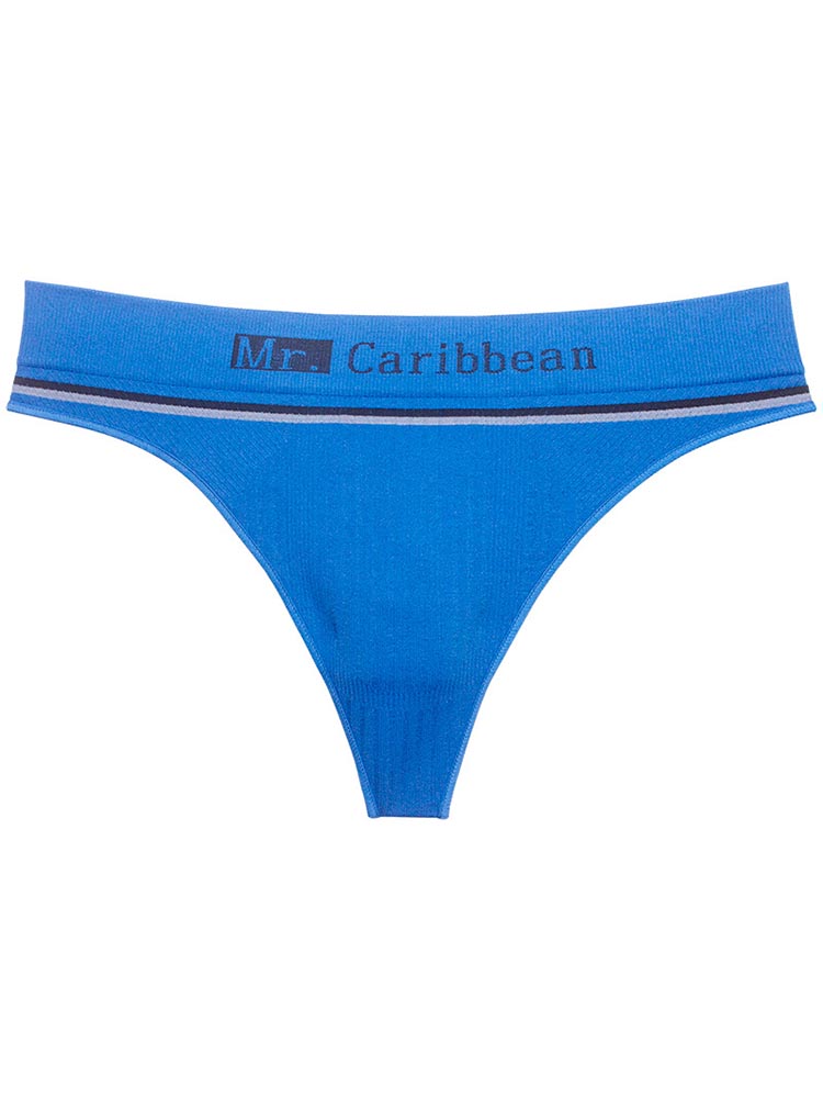 Men's Wide Waist Vertical Striped Seamless Thong