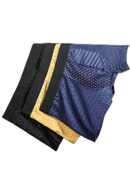 4 Pack Mesh Ice Silk Cool Fresh Men's Trunks