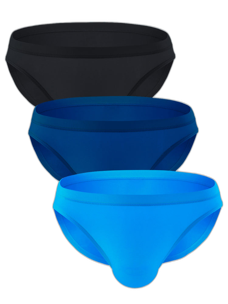 3 Pack Translucent U Convex Pouch Bikini For Men