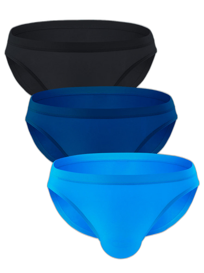 3 Pack Translucent U Convex Pouch Bikini For Men