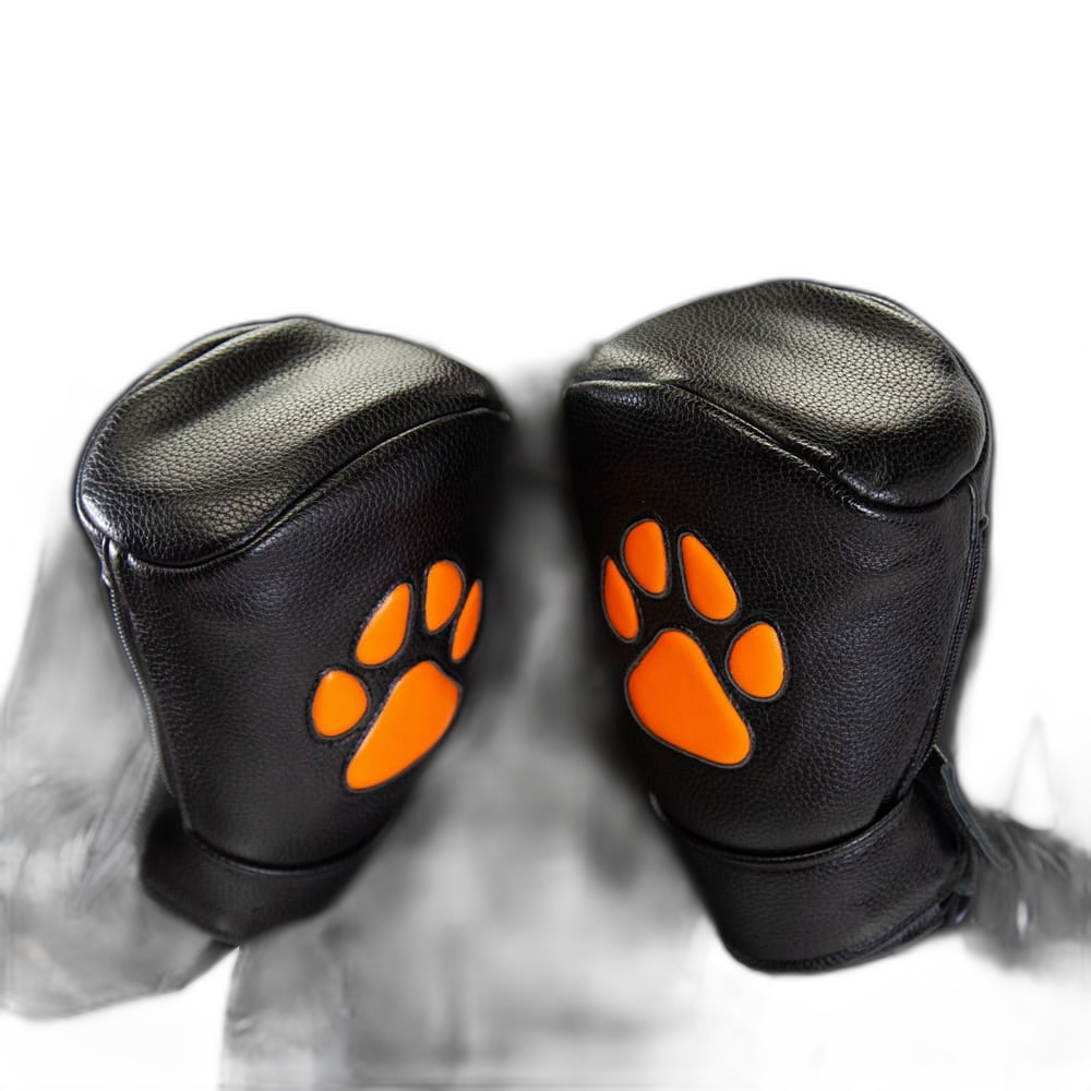 Leather Puppy Paw Mittens