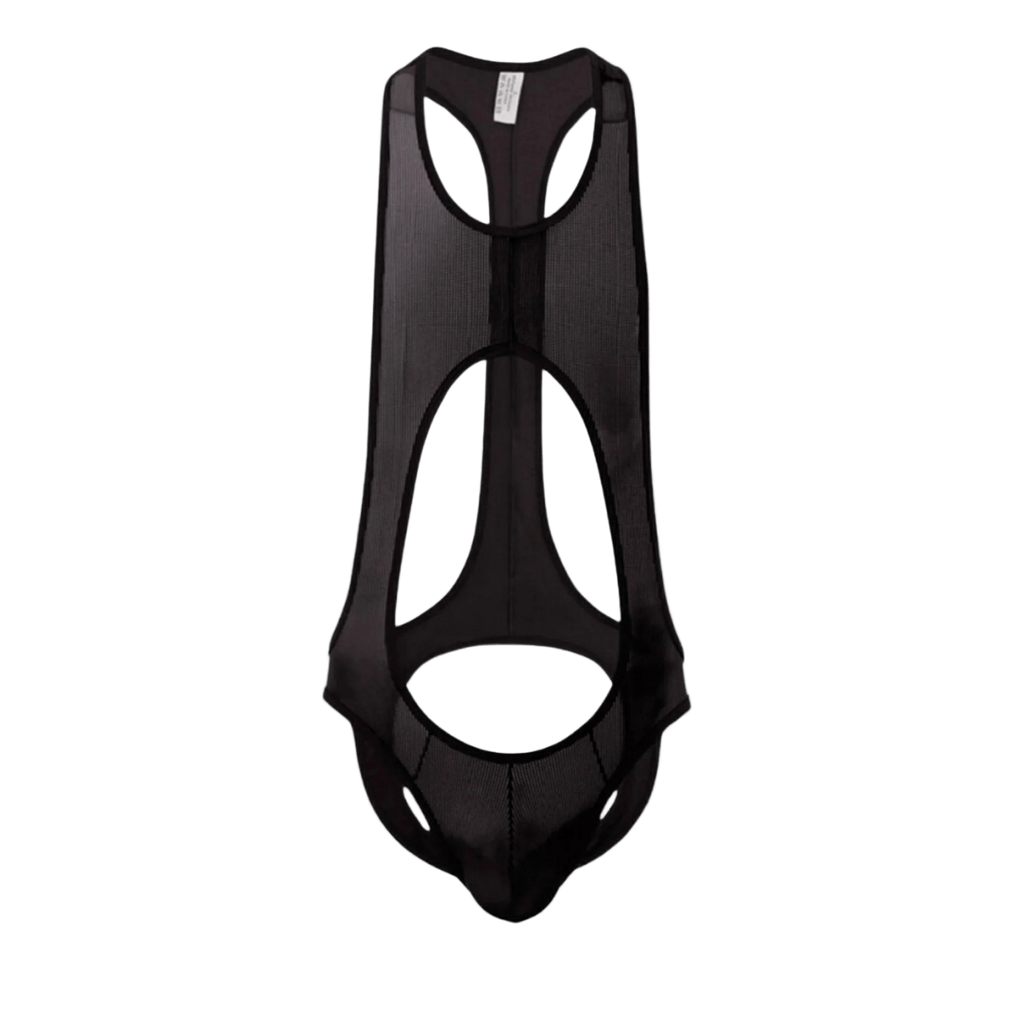 Open Back Singlet Black