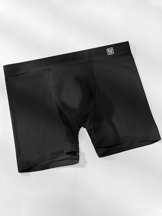Men's Sexy Sheer Anti-Chafe Thin Ice Silk Boxer Briefs