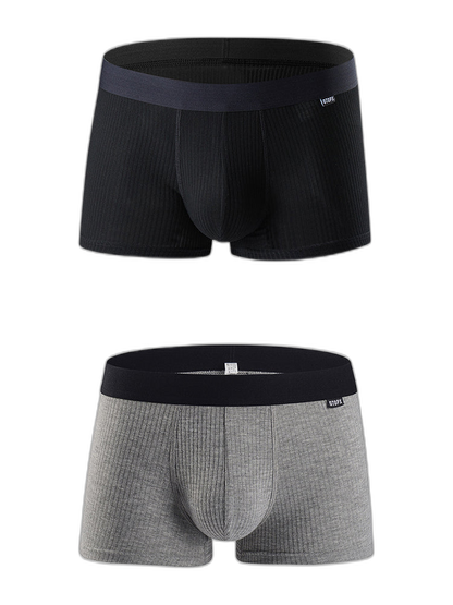 Men's Breathable Threaded Fabric U Convex Trunks