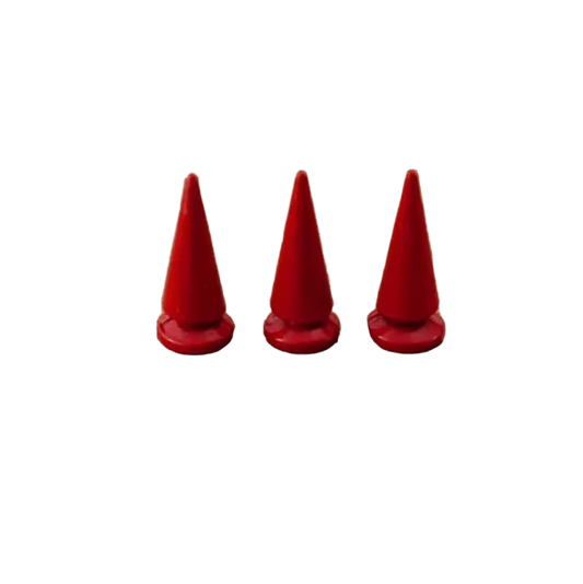 Metal Pup Hood Spikes 10 Pack Red 10x24mm