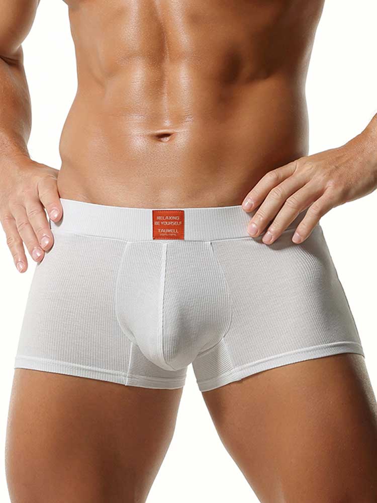 Men's Solid-Color Breathable Lounge Boxers Briefs