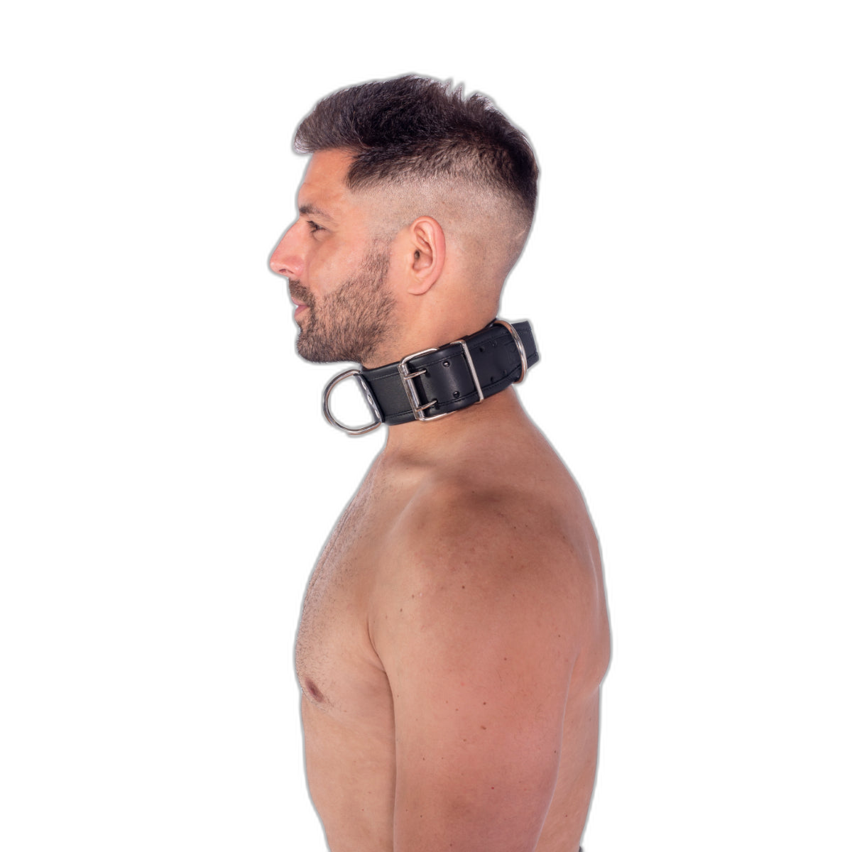 Prowler RED Leather Collar Black