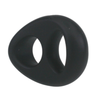 ruff GEAR Liquid Silicone Duo Cock and Ball Ring Black