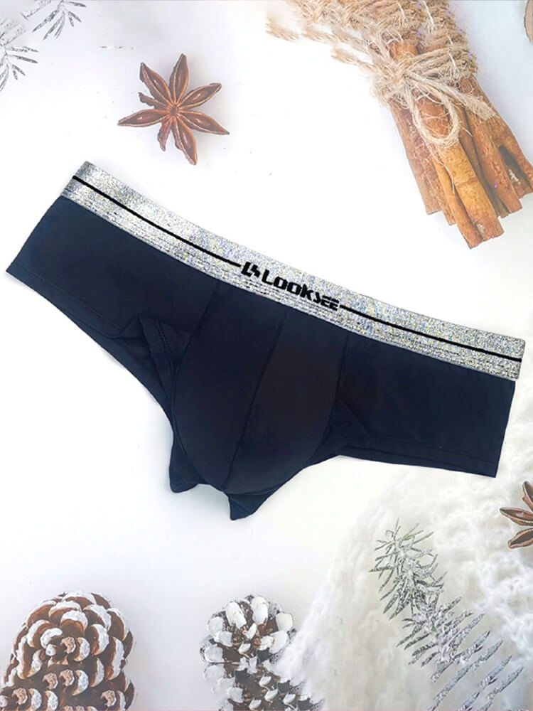 Men's Black Ultra-Thin Ice Silk Boxer Briefs