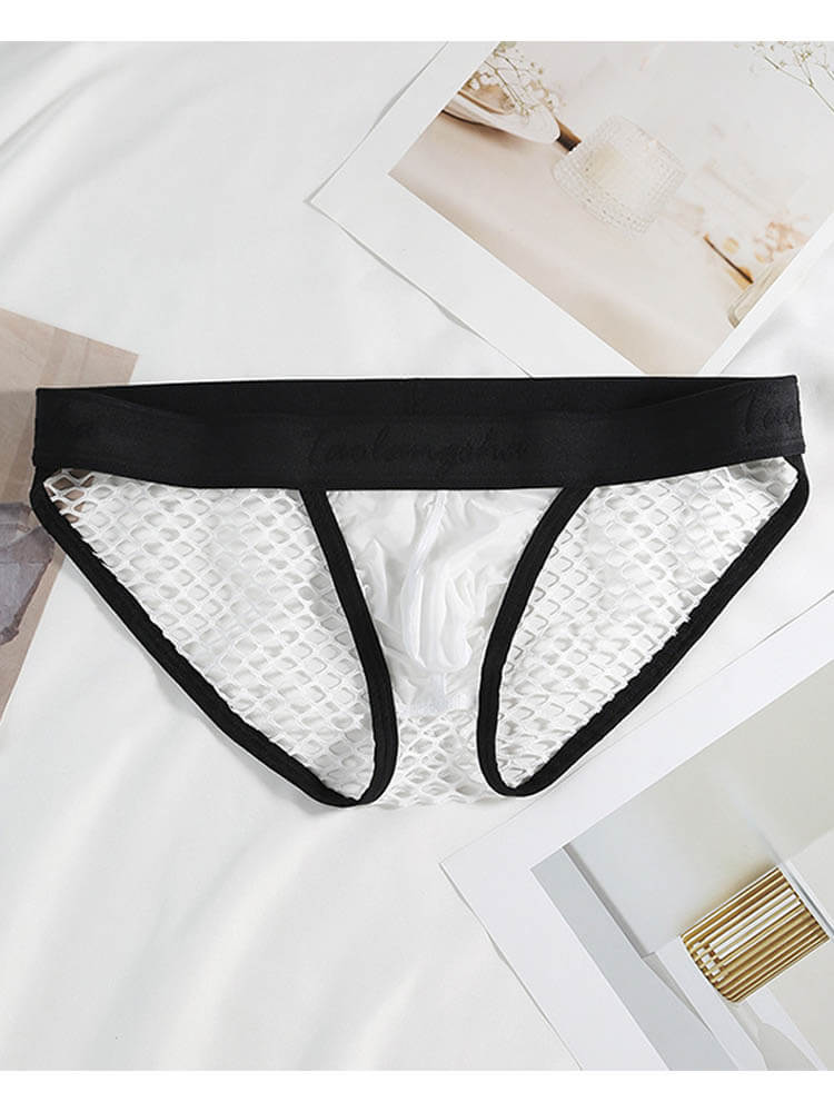 Men's Mesh Translucent U-Convex Pouch Briefs