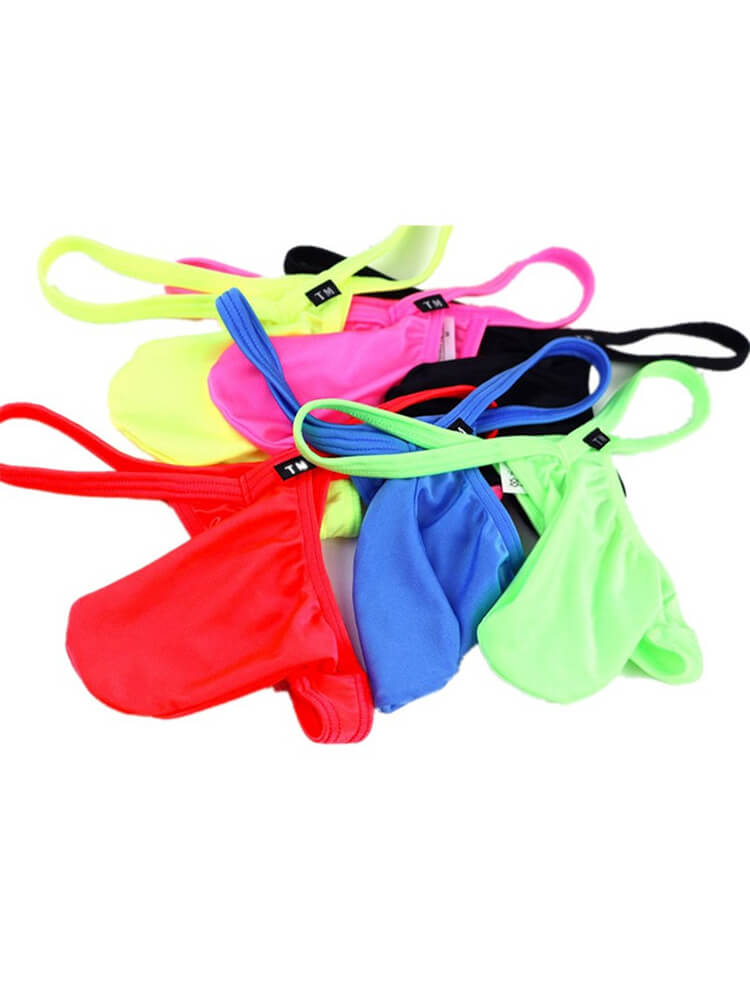 Men's Solid Color Sexy Elephant Trunk String Thong