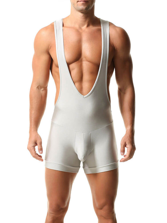 Men's Solid Quick-Dry Athletic Singlet Bodysuit