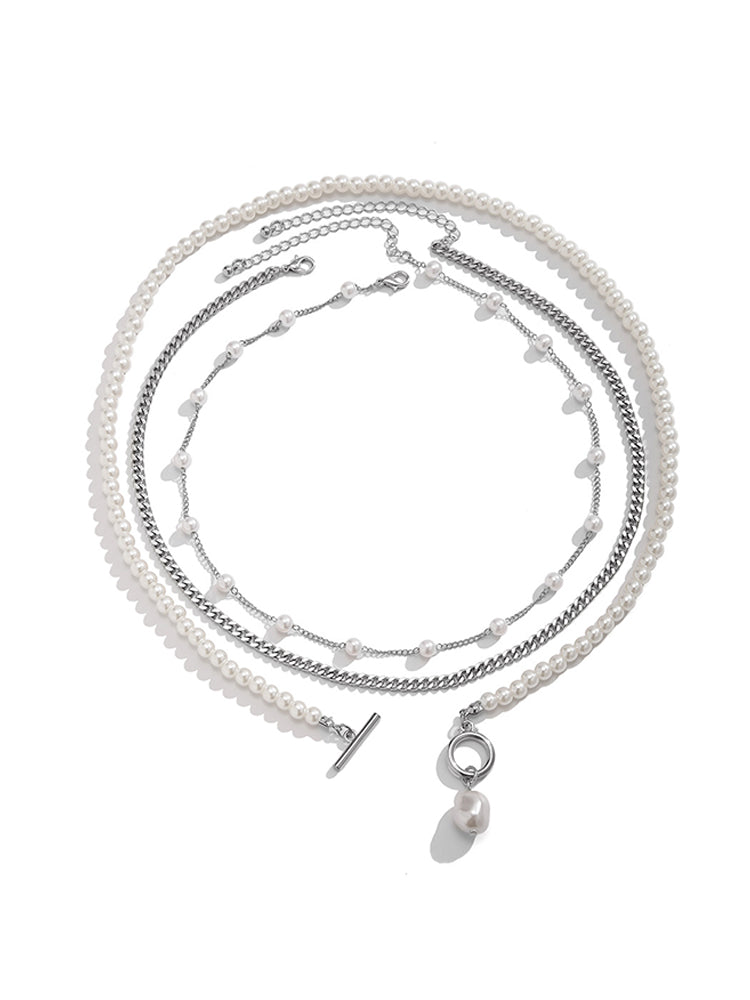 Personalized Pearl Ground Chain Necklace Chain Set