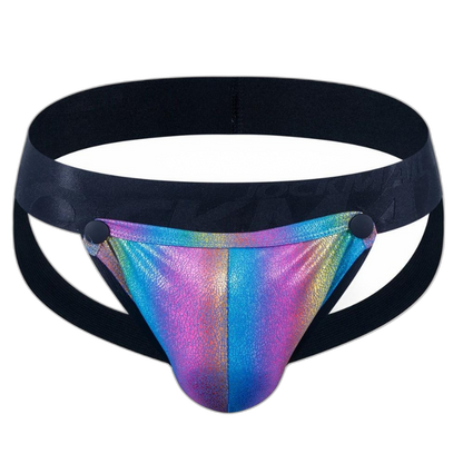 Jockmail Minimal Reflective Rainbow Jockstrap