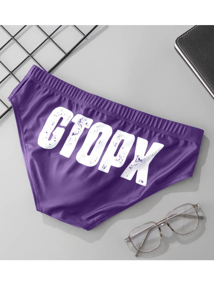 Men's Sexy Print Low-Rise Quick-Dry Swim Briefs