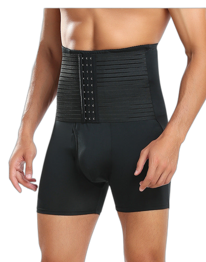 Men's Tummy Control Boxer Briefs with Open Fly