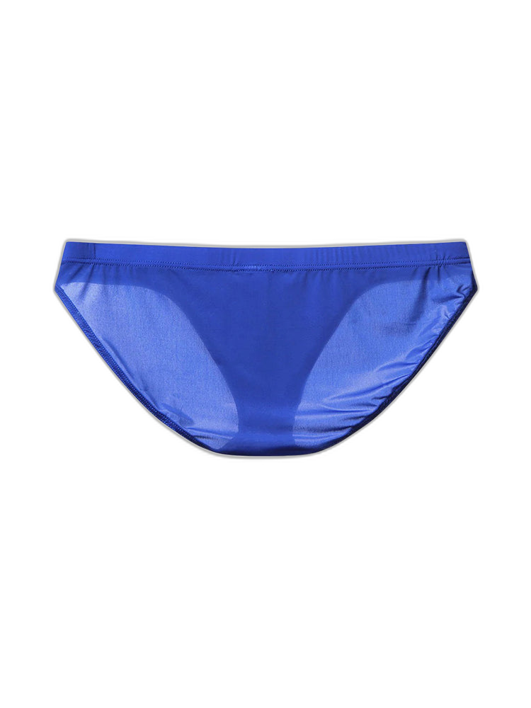 Men's Low Waist Ice Silk Transparent Seamless Briefs