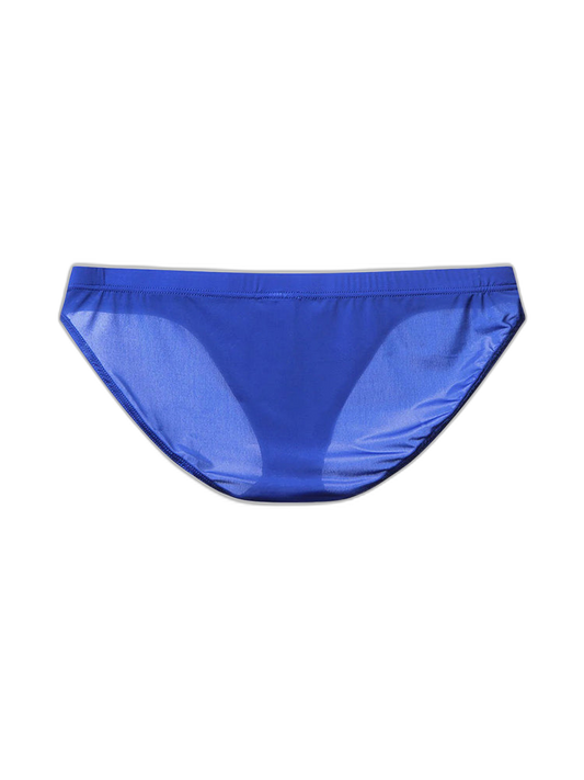 Men's Low Waist Ice Silk Transparent Seamless Briefs