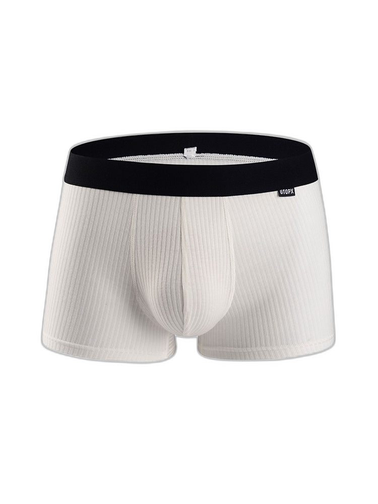 Men's Breathable Threaded Fabric U Convex Trunks