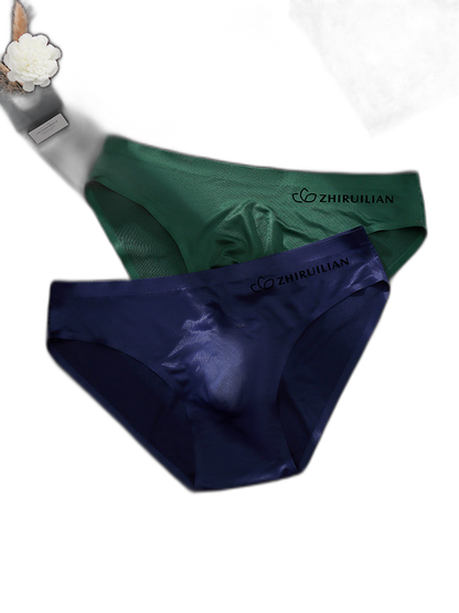 3 Pack Men's Ultra-Thin Seamless Ice Silk Cool-Touch Briefs