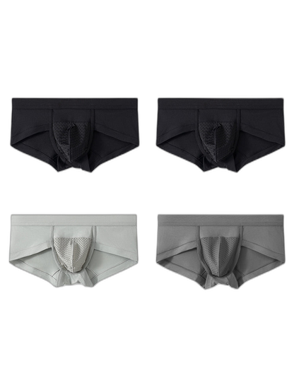 4 Pack Men’s U Convex Mesh Pouch Briefs