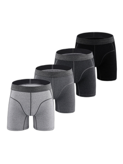Men's Sport Anti-Chafing Cotton Boxer Briefs