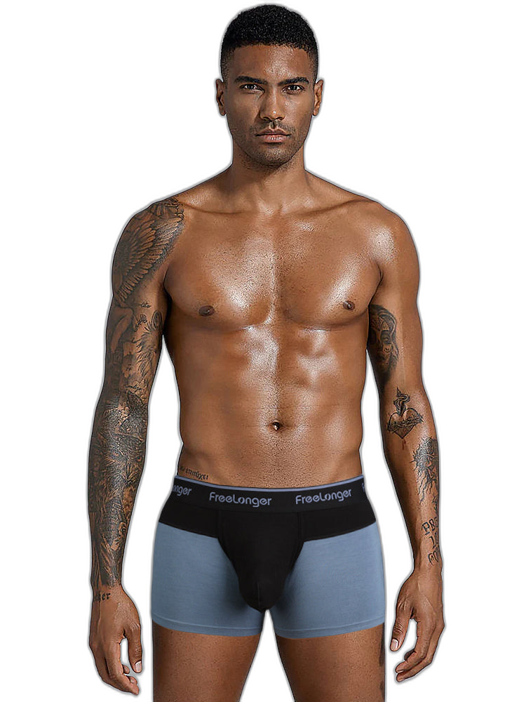 FreeLonger Men's Big Pouch Microfiber Breathable Trunks