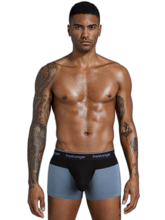FreeLonger Men's Big Pouch Microfiber Breathable Trunks