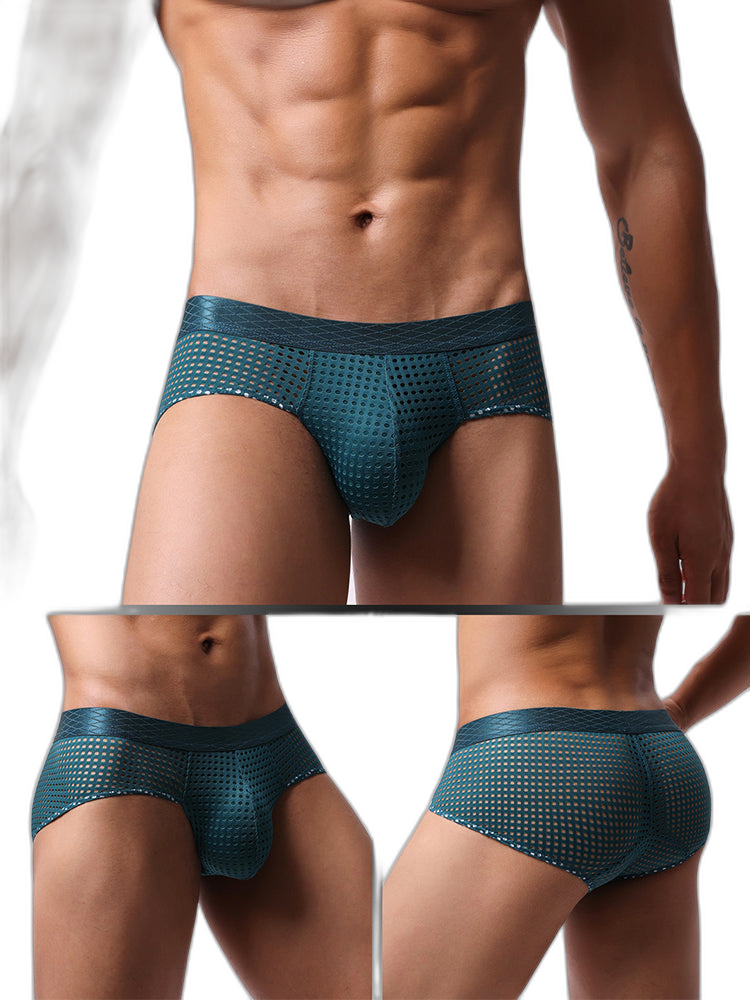 3 Pack Men's Quick-Dry Mesh Low-Rise Briefs